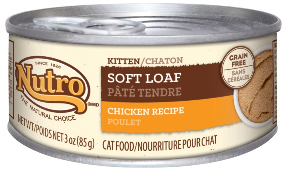 Nutro Grain Free Kitten Soft Loaf Chicken Recipe Canned Cat Food PetFlow