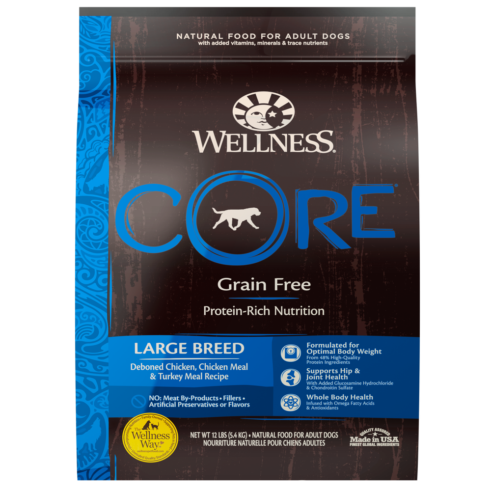 wellness core chicken dog food