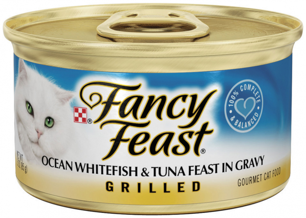Fancy Feast Grilled Ocean Whitefish & Tuna Canned Cat Food - 3 oz, two cases of 24 Image
