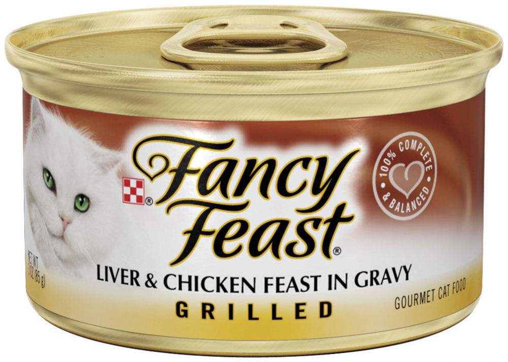 Fancy Feast Grilled Liver & Chicken Canned Cat Food - 3 oz, two cases of 24 Image