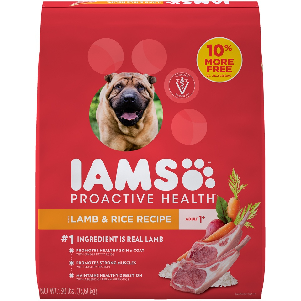 Iams ProActive Health Adult Lamb Meal & Rice Formula Dry Dog Food - 30 lb Bag Image