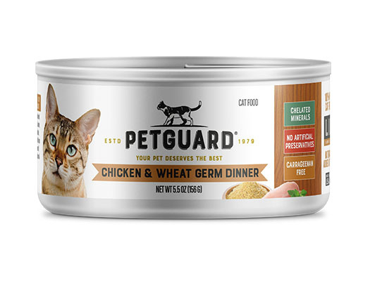 Petguard Chicken  Wheat Germ Dinner Canned Cat Food - 5.5 oz, case of 24 Image