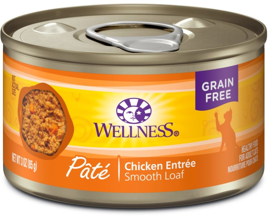 Wellness Complete Health Natural Grain Free Chicken Pate Wet Canned Cat Food - 12.5 oz, two cases of 12 Image