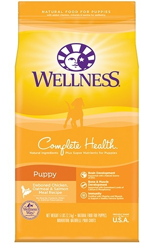 Wellness Complete Health Natural Puppy Chicken, Oatmeal & Salmon Dry Dog Food - 60 lb Bag (2 x 30 lb Bag) Image