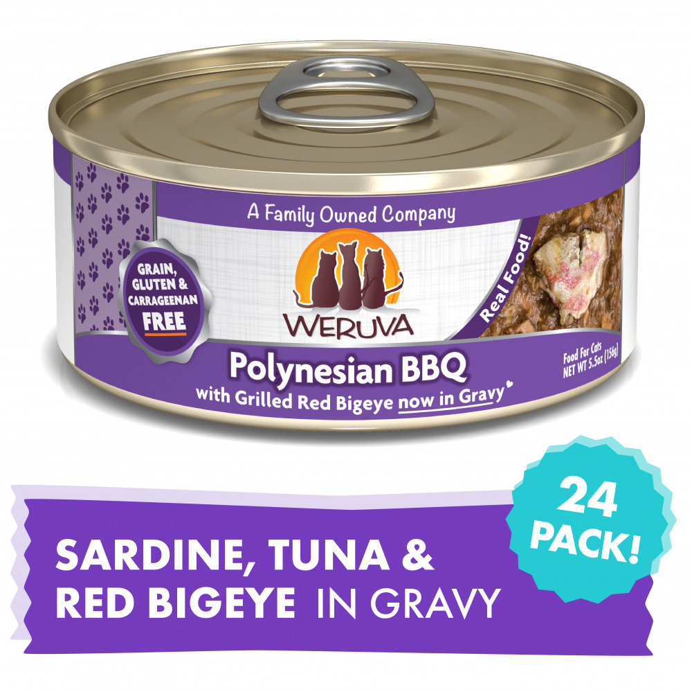 Weruva Polynesian BBQ With Grilled Red Big Eye Canned Cat Food - 10 oz, case of 12 Image