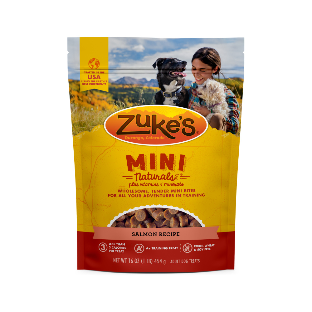Zukes Salmon Mini Naturals Dog Treats - 1 lb Bag Image