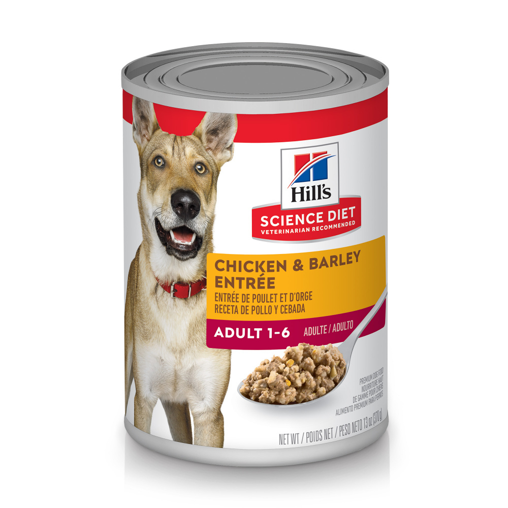 Hill's Science Diet Adult Gourmet Chicken  Barley  Entree Canned Dog Food - 13 oz, two cases of 12 Image