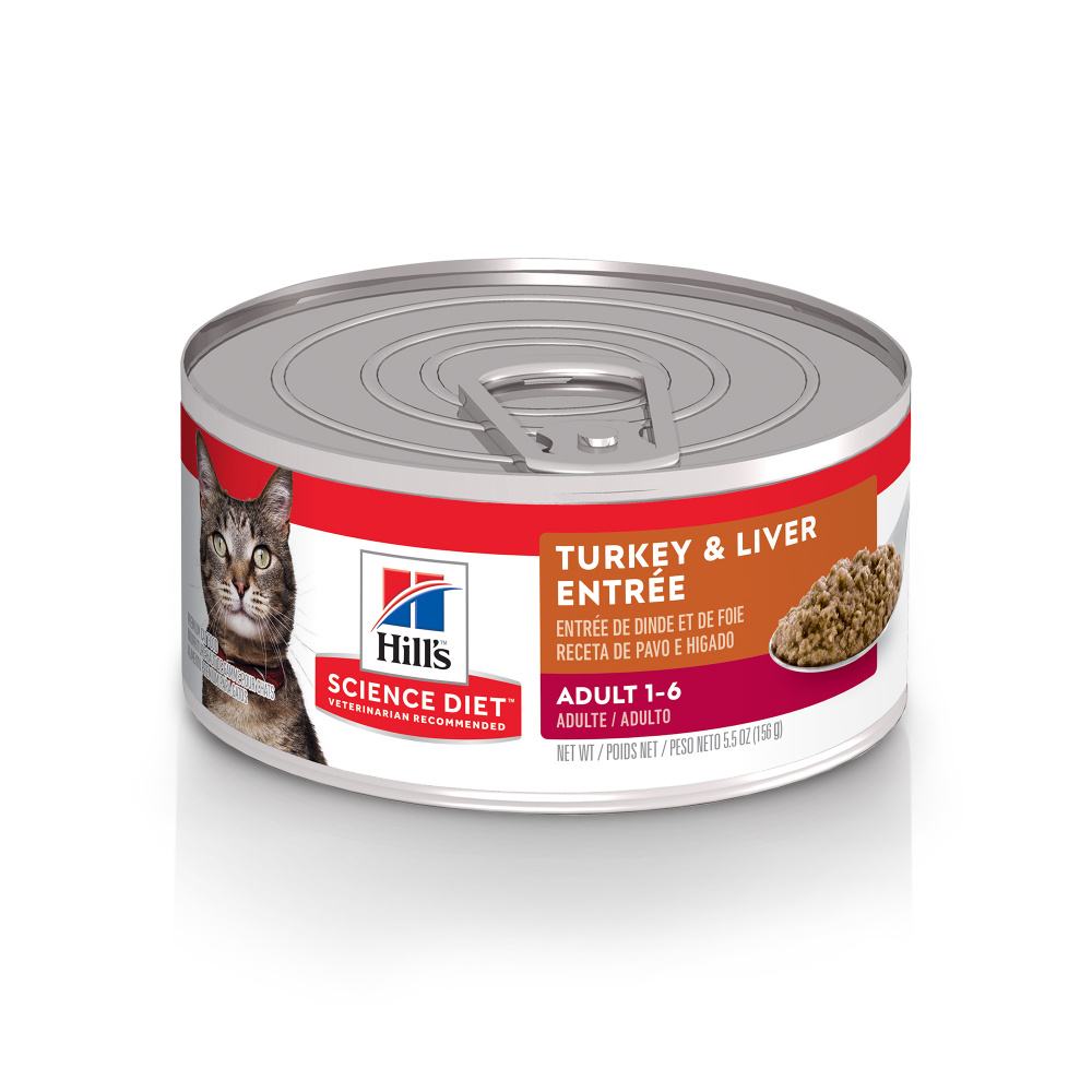 Hill's Science Diet Adult Savory Turkey Entree Canned Cat Food - 5.5 oz, case of 24 Image