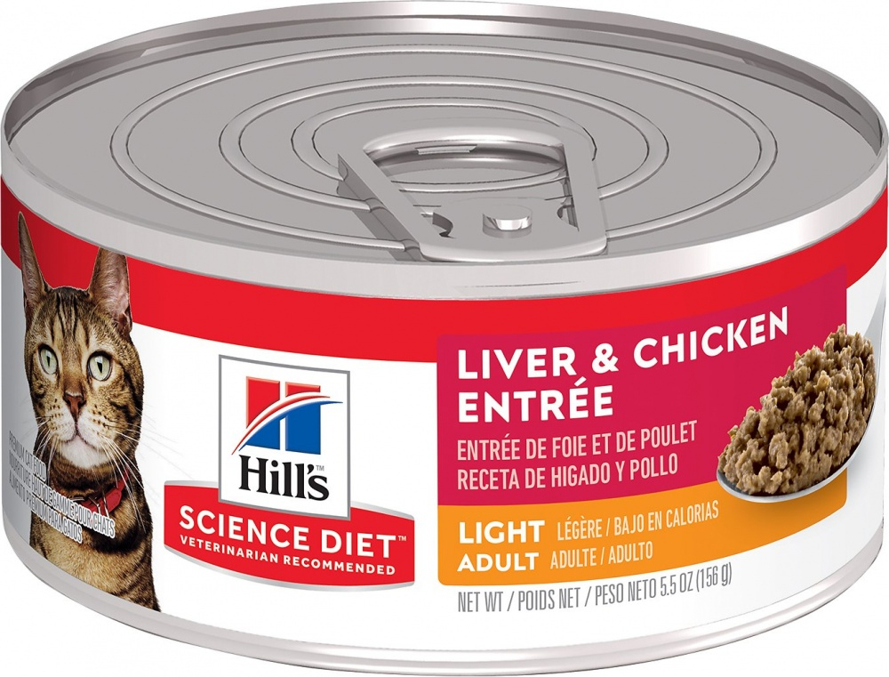 Hill's Science Diet Adult Light Liver  Chicken Entree Canned Cat Food - 2.9 oz, case of 24 Image