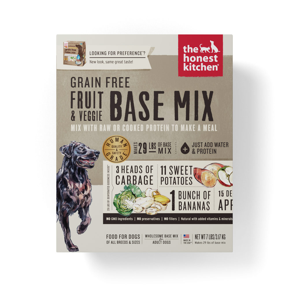 The Honest Kitchen Grain Free Fruit  Veggie Recipe Dog Food Base Mix - 3 lb Bag, Makes 12 lb Bags of food Image