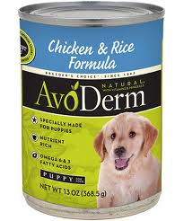 AvoDerm Chicken & Rice Puppy Formula Canned Food - 13 oz, case of 12 Image