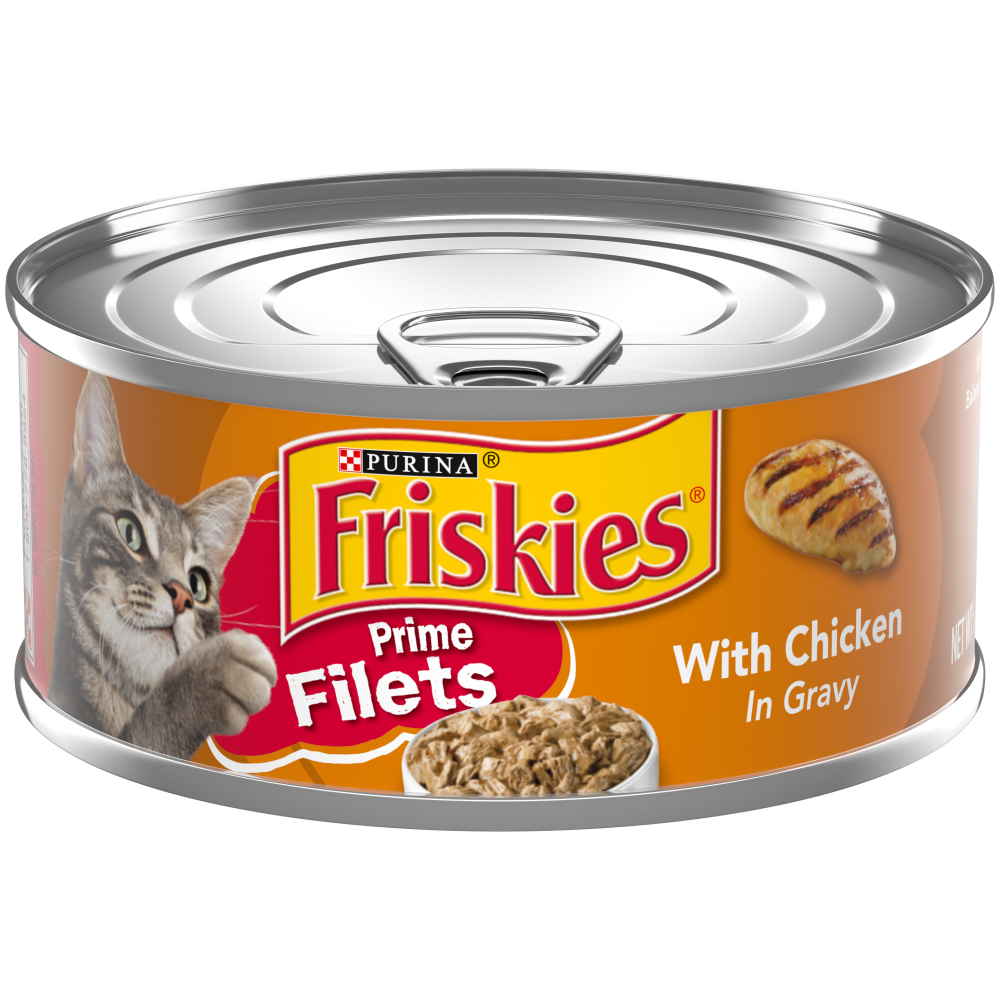 Friskies Prime Filets With Chicken In Gravy Canned Cat Food PetFlow