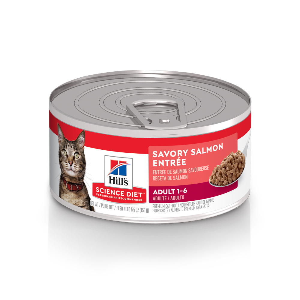 Hill's Science Diet Adult Cat Savory Salmon Entree Canned Cat Food - 2.9 oz, case of 24 Image