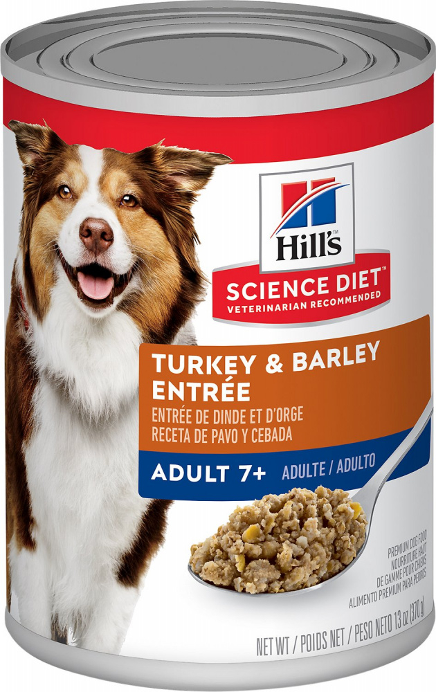 Hill's Science Diet Senior 7+ Gourmet Turkey  Barley Entree Canned Dog Food - 13 oz, case of 12 Image