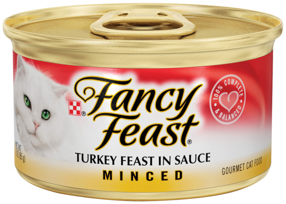 Fancy Feast Minced Turkey Feast in Sauce Canned Cat Food - 3 oz, case of 24 Image