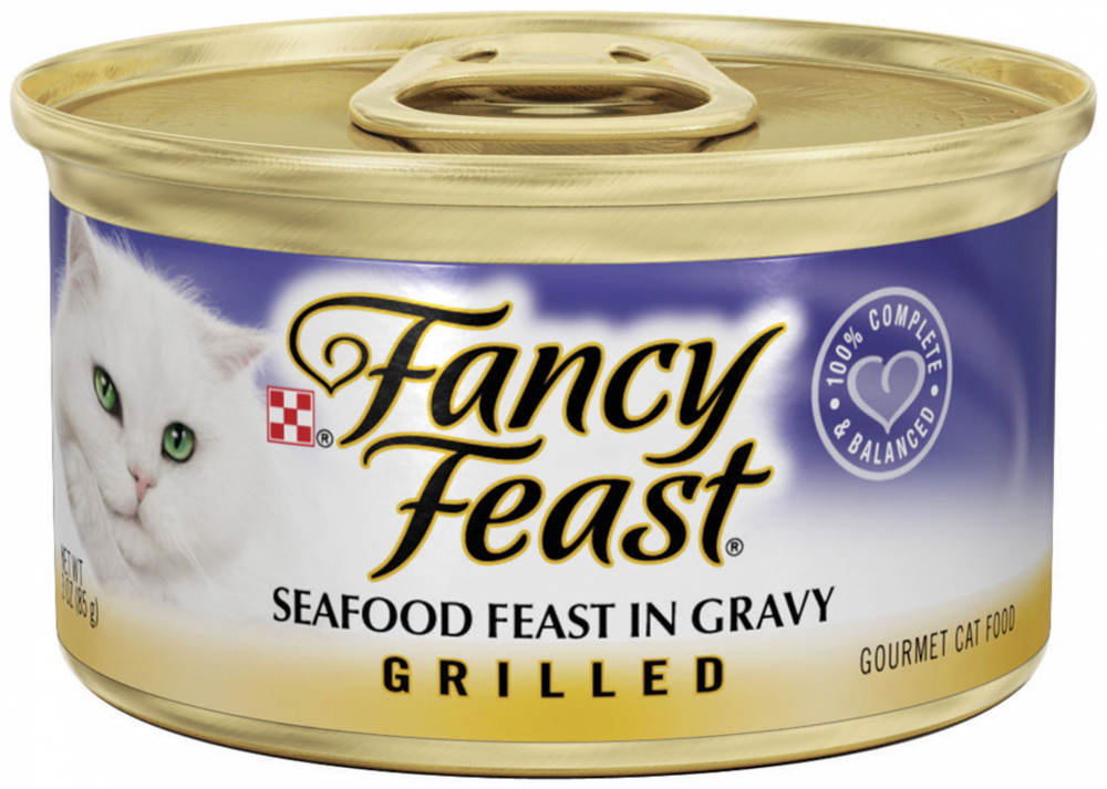 Fancy Feast Grilled Seafood Feast in Gravy Cat Food Canned - 3 oz, two cases of 24 Image