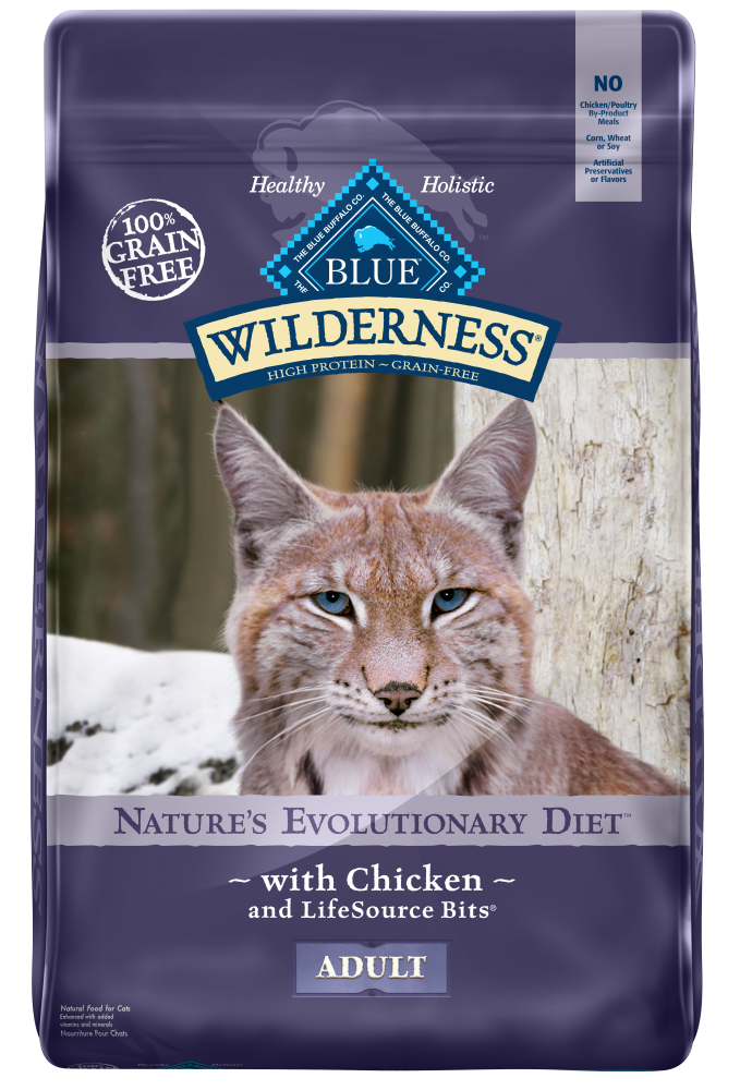 Blue Buffalo Wilderness Grain Free Chicken Recipe Dry Cat Food - 12 lb Bag Image