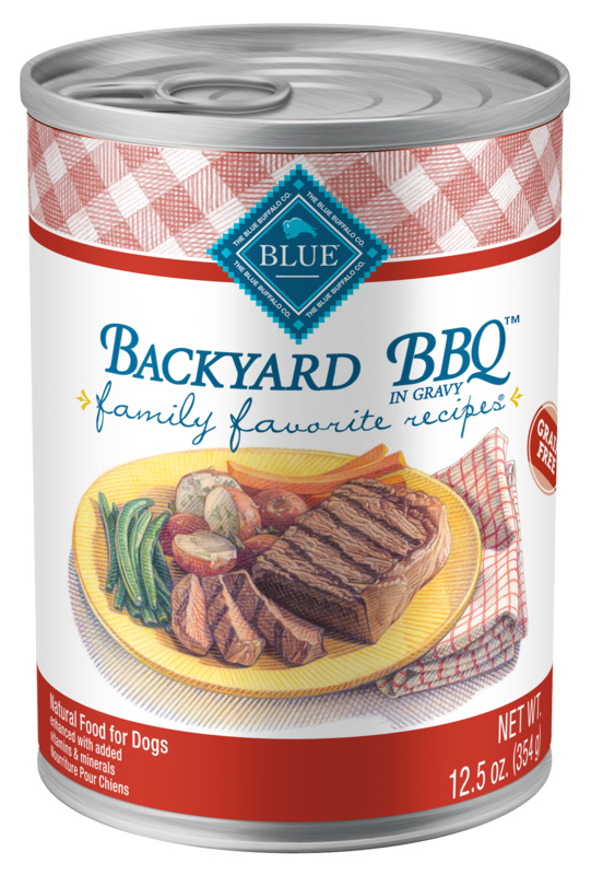 Blue Buffalo Family Favorites Backyard BBQ Canned Dog Food - 12.5 oz, two cases of 12 Image