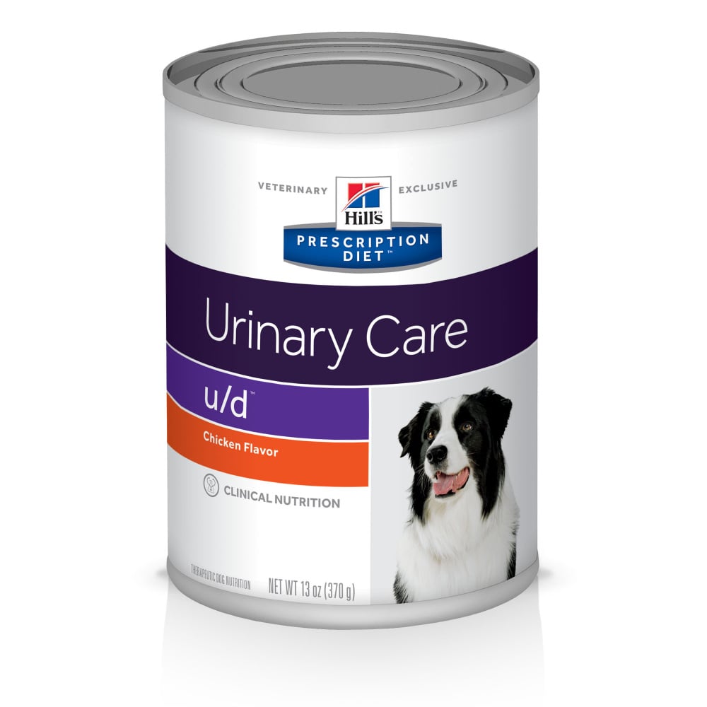 Hill's Prescription Diet u/d Canine Urinary Care Chicken Flavor Canned Dog Food - 13 oz, case of 12 Image