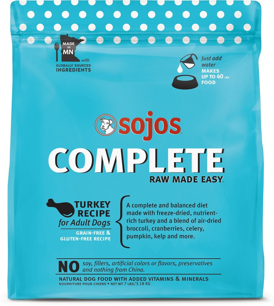 Sojos Complete Turkey Dog Food Mix - 7 lb Bag Image