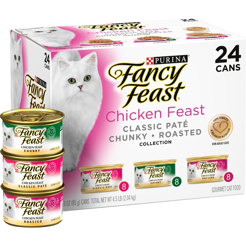 Fancy Feast Gourmet Chicken Feast Variety Pack Canned Cat Food - 3 oz, case of 24 Image