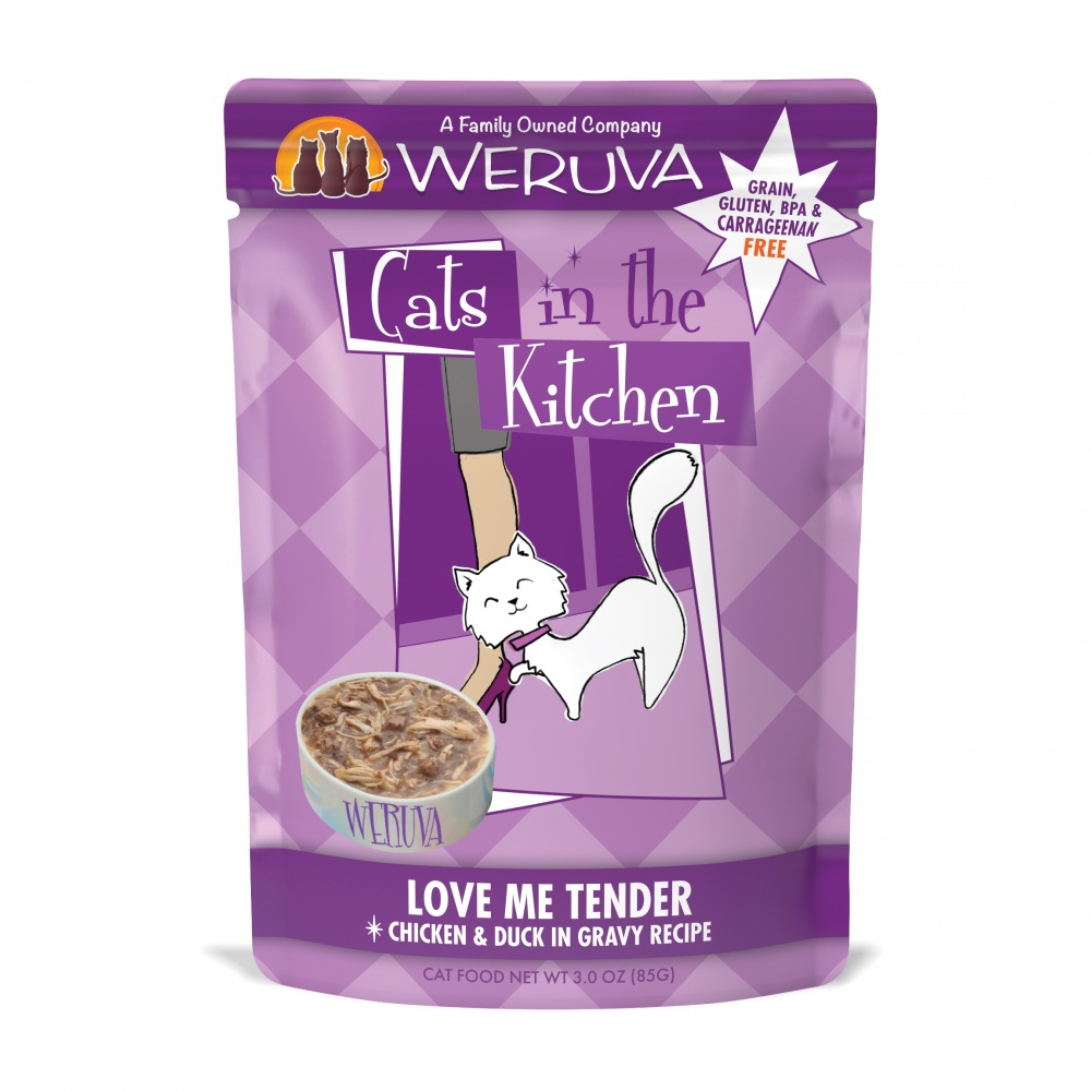 Weruva Cats In the Kitchen Love Me Tender Pouches Wet Cat Food - 3 oz, case of 12 Image