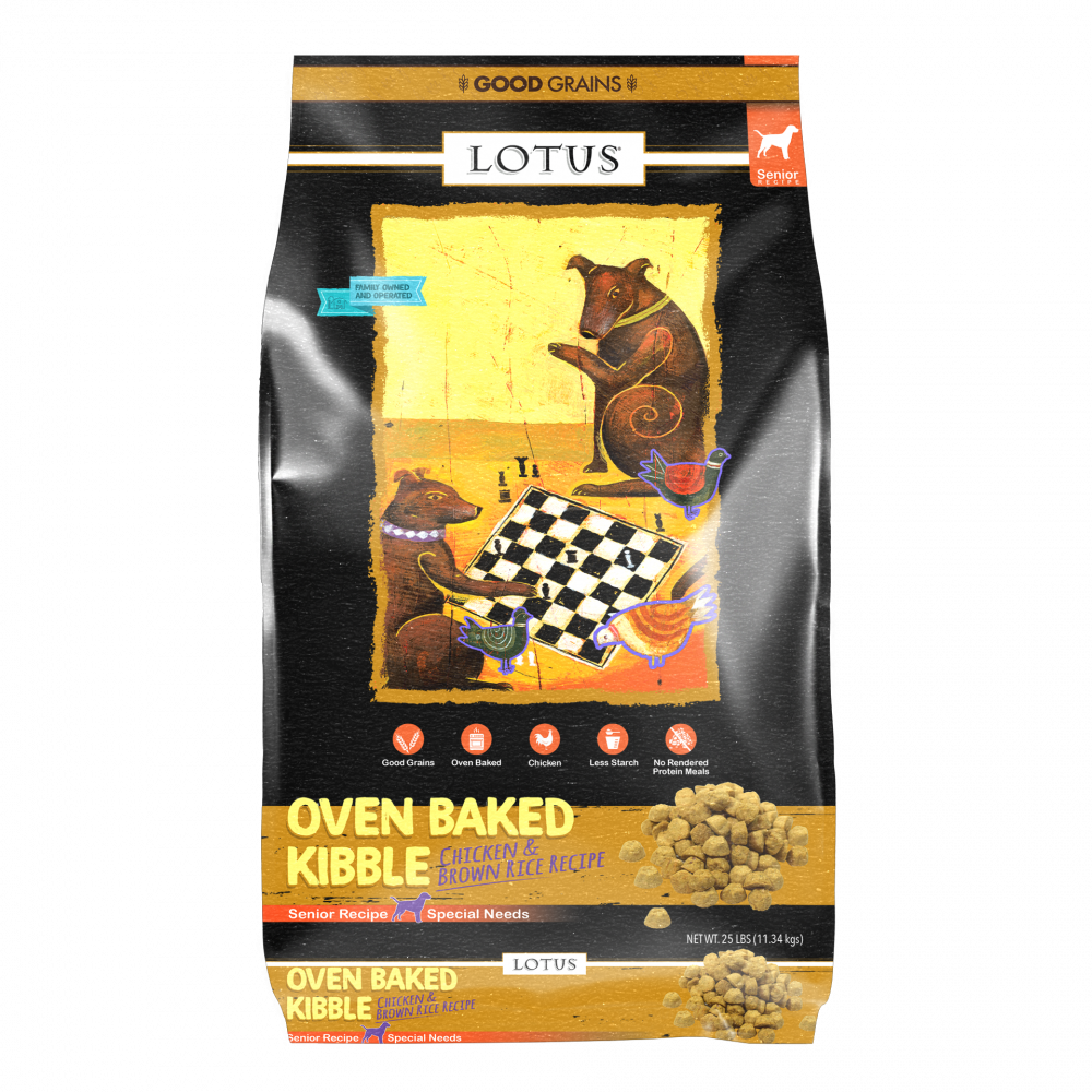 Lotus Oven Baked Senior Recipe Dry Dog Food - 12.5 lb Bag Image