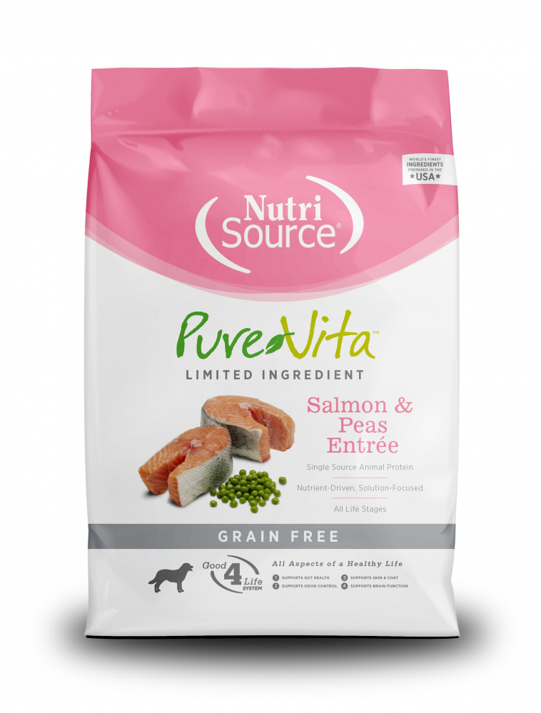 PureVita Grain Free Salmon Formula Dry Dog Food - 25 lb Bag Image