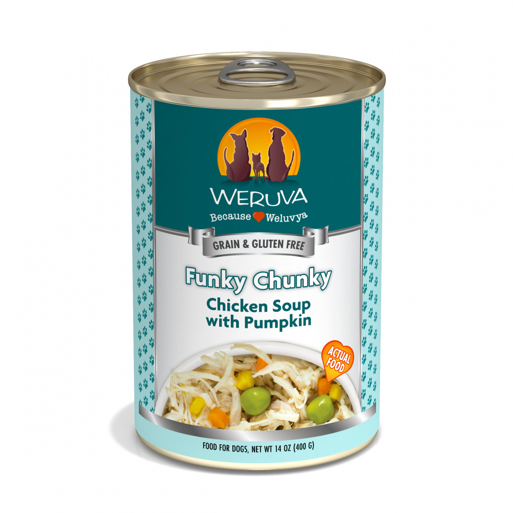 Weruva Funky Chunky Chicken Soup with Pumpkin Canned Dog Food - 14 oz, case of 12 Image