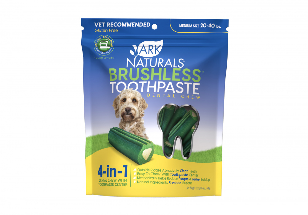 Ark Naturals BREATH-LESS Brushless-Toothpaste Medium Dog Treats - 18 oz Image