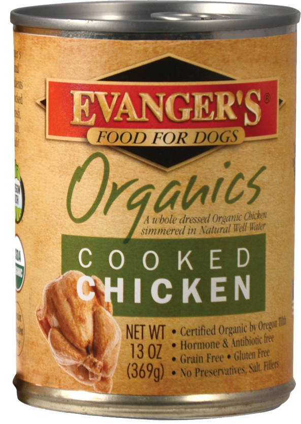 Evangers 100% Organic Cooked Chicken Canned Dog Food - 13 oz, case of 12 Image