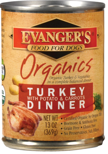 Evangers 100% Organic Turkey with Potato & Carrots Canned Dog Food - 13 oz, case of 12 Image