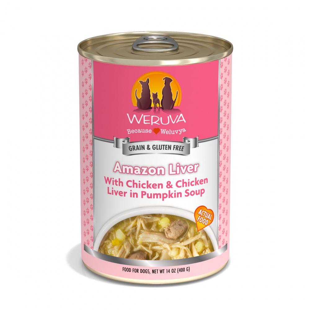 Weruva Amazon Liver with Chicken, Chicken Liver  Pumpkin Soup Canned Dog Food - 5.5 oz, case of 24 Image