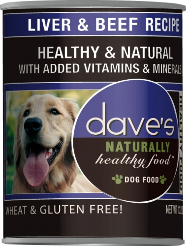 Dave's Naturally Healthy Liver & Beef Canned Dog Food - 13 oz, case of 12 Image