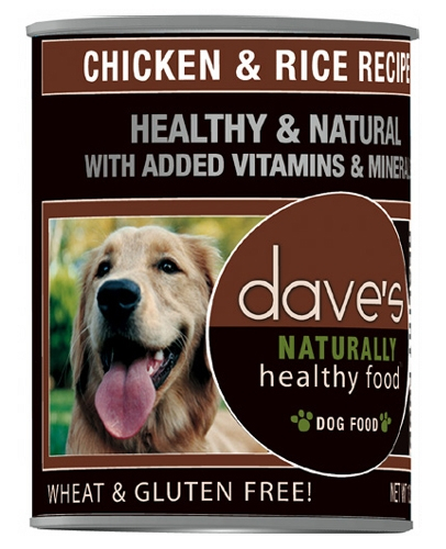 Dave's Naturally Healthy Chicken & Rice Canned Dog Food - 13 oz, case of 12 Image