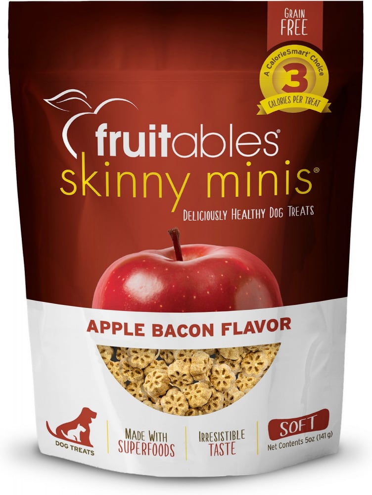Fruitables Chewy Skinny Minis Apple Bacon Dog Treats - 5 oz Image