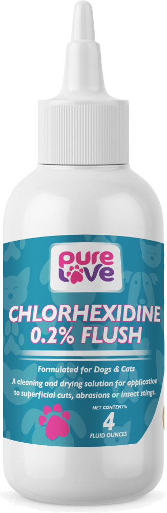 Pure Love Chlorhexidine Flush for Dogs & Cats - 4 oz Image