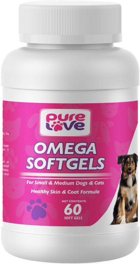 Pure Love Omega V3 SoftGels for Small to Medium Dogs & Cats - 60ct Image