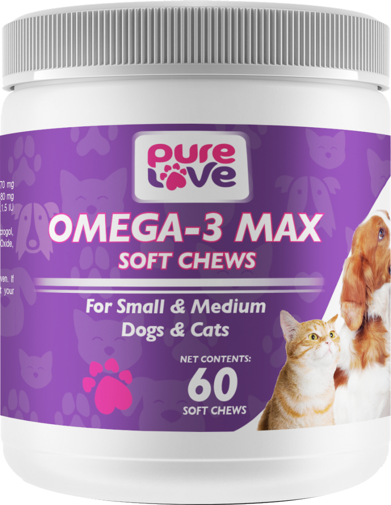Pure Love Omega-3 Max Soft Chews for Small & Medium Dogs & Cats - 60ct Image