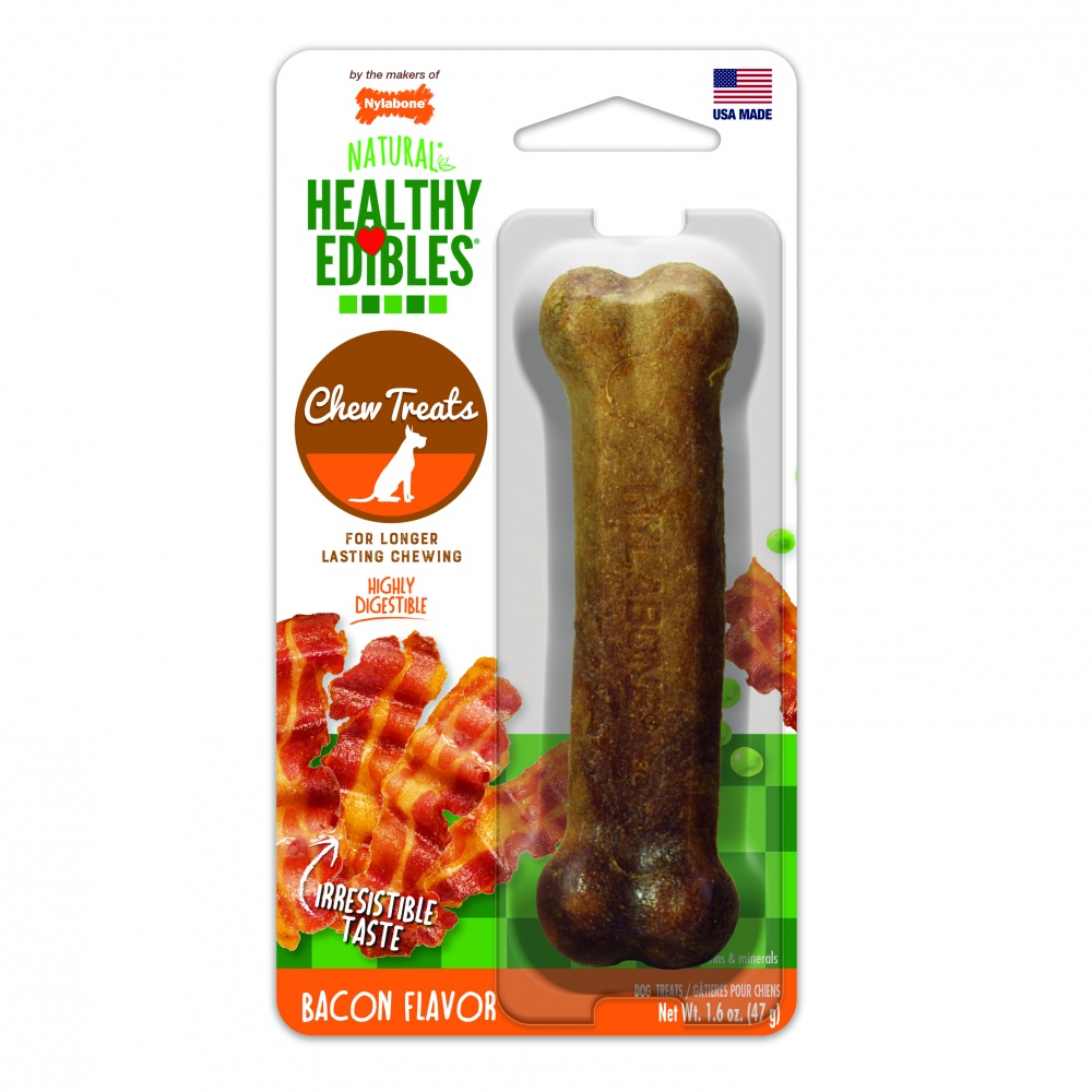 Nylabone Healthy Edibles Bacon Bone Treat - Wolf: 2-pack Image