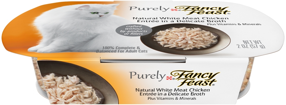 Fancy Feast Purely Natural  White Meat Chicken Entree Cat Food Tray - 2 oz, case of 10 Image