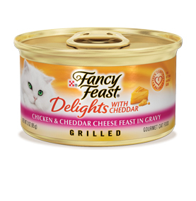 Fancy Feast Delights-Chicken & Cheese Canned Cat Food - 3 oz, two cases of 24 Image