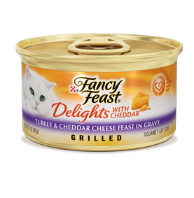 Fancy Feast Delights Grilled Turkey & Cheese Canned Cat Food - 3 oz, case of 24 Image