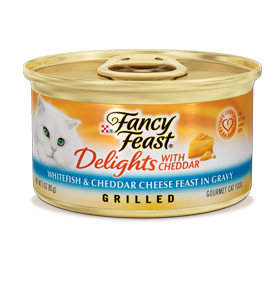 Fancy Feast Delights Whitefish & Cheddar Cheese Canned Cat Food - 3 oz, case of 24 Image