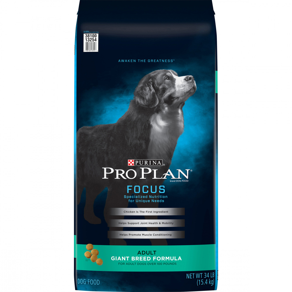 Purina Pro Plan Focus Adult Giant Breed Formula Dry Dog Food - 34 lb Bag Image