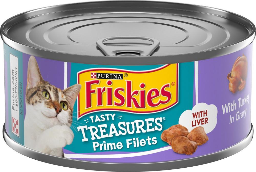 Friskies Tasty Treasures in Gravy Turkey  Liver Wet Cat Food - 5.5 oz, case of 24 Image