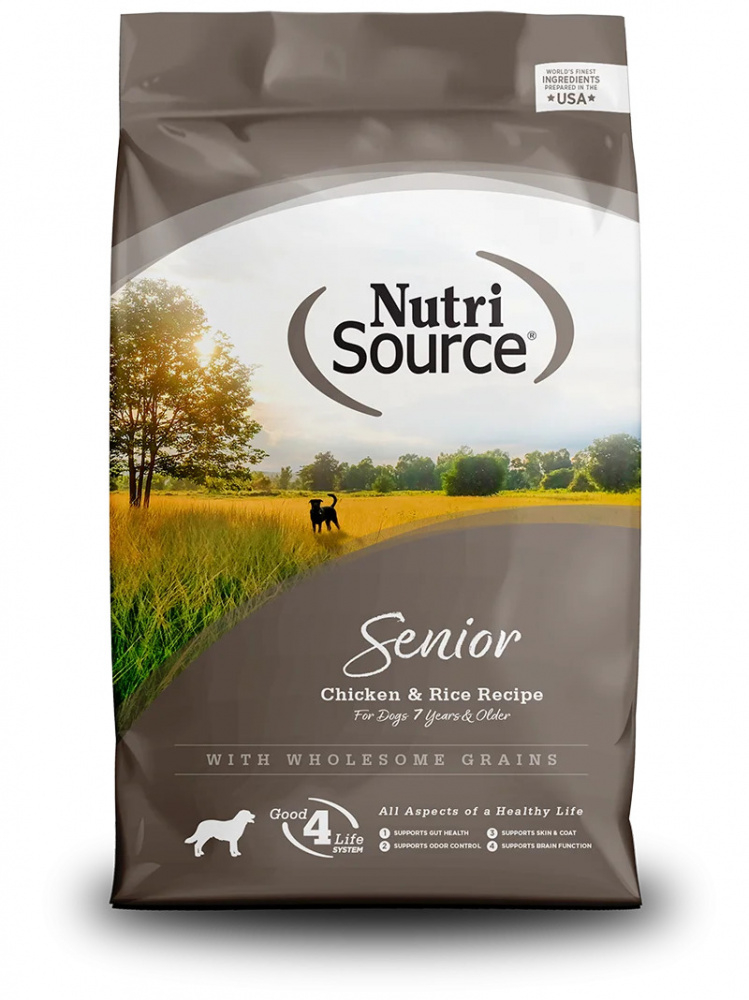NutriSource Senior Chicken  Rice Dry Dog Food - 30 lb Bag Image