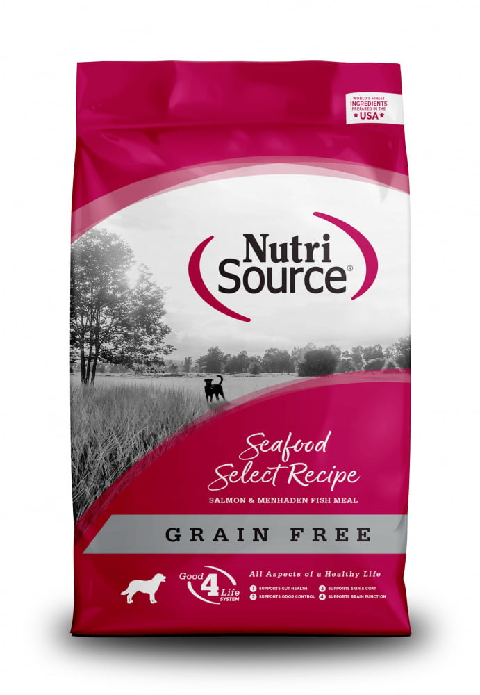 NutriSource Grain Free Seafood Select with Salmon Dry Dog Food - 5 lb Bag Image