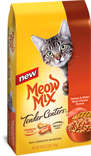 Meow Mix Tender Salmon & White Meat Chicken Flavors Dry Cat Food - 13.5 lb Bag Image
