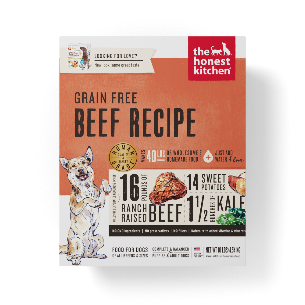The Honest Kitchen LOVE Grain Free Beef All Life Stages Dog Food - 4 lb Bag, Makes 16 lb Bags of food Image